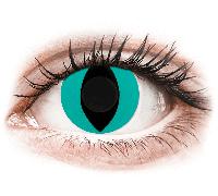 CRAZY LENS - Cat Eye Aqua - Diarias sin graduación (2 Lentillas)