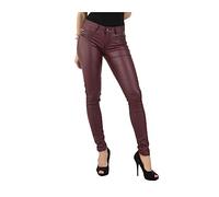 CRAZY LOVER - Pantalones aceitados, Burdeos, granate, S - Taille 36