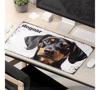 Crazy Mouse Pad Dog Gear: Un primer plano de tu amigo peludo, alfombrilla de ratón para juegos