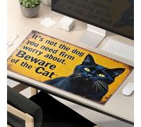 Crazy Mouse Pad Precaución: Beware Of The Cat Alfombrilla de ratón para juegos