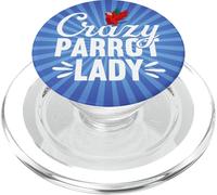 Crazy Parrot Lady | Guacamayo de alas Verdes PopSockets PopGrip para MagSafe