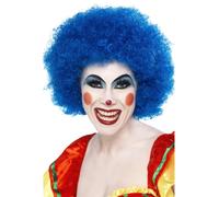 Crazy Peluca de Payaso Hombre Azul Afro Mujer Caridad para Disfraz