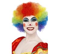Crazy Peluca de Payaso Hombre Azul Afro Mujer Caridad para Disfraz