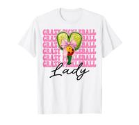 Crazy Pickleball Lady Girl Pickleball Mamá Día de la Madre Rosa Camiseta
