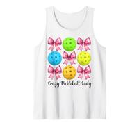 Crazy Pickleball Lady Girl Pickleball Mamá Día de la Madre Rosa Camiseta sin Mangas