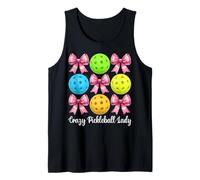 Crazy Pickleball Lady Girl Pickleball Mamá Día de la Madre Rosa Camiseta sin Mangas