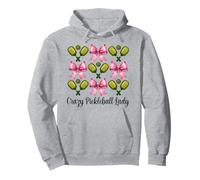 Crazy Pickleball Lady Girl Pickleball Mamá Día de la Madre Rosa Sudadera con Capucha