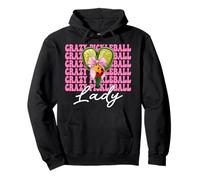 Crazy Pickleball Lady Girl Pickleball Mamá Día de la Madre Rosa Sudadera con Capucha