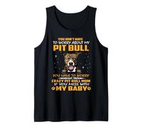 Crazy Pit Bull Mom Funny Dog Mom Puppy Lover Camiseta sin Mangas