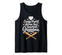Crazy Proud Always Loud Baseball Grandma Camiseta sin Mangas