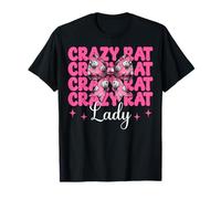 Crazy Rat Lady Rat Girl Mom Mouse Día de la Madre Coqueta Bow Camiseta
