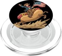 Crazy Rodeo Hotdog Busca Amantes de los Vaqueros y Weenie PopSockets PopGrip para MagSafe