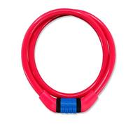 Crazy Safety Candado de Bicicleta | Candado de Código Resistente a la Intemperie| Fácil de Usar| Candado de cable de acero| Candado para Bicicletas de Niñas y Niños| Accesorios para Bicicletas (Rosa)