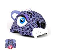 Crazy Safety Casco para Bicicleta para niños | Casco para niños de 2 a 7 años, Ideal para Bicicleta, monopatín, Patinete, Patines de Ruedas | Casco de Bicicleta 3D Ajustable 49-55 cm (Tigre Naranja)