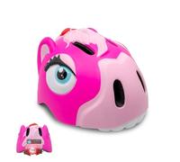 Crazy Safety Casco para Bicicleta para niños | Casco para niños de 2 a 7 años, Ideal para Bicicleta, monopatín, Patinete, Patines de Ruedas | Casco de Bicicleta 3D Ajustable 49-55 cm (Tigre Naranja)