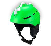 Crazy Safety Green Bone Spike Casco de esquí | Casco para niños y adolescentes para snowboard | Casco de snowboard | Casco de esquí para mujeres y hombres adultos | Casco multideporte ajustable |