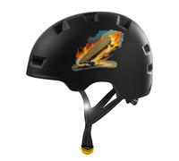 Crazy Safety Rampage Patineta Negra | Casco para Bici, Skateboard, Patines y Bicicletas BMX | Casco de Bicicleta para Hombres, Mujeres y niños | L (57-61cm) | Casco Ajustable Skater y Ciclistas