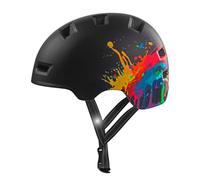 Crazy Safety Rampage Splash - Casco para bicicleta, monopatín, patines y BMX | Casco de bicicleta para hombres, mujeres y niños | L (57-61 cm) | Casco ajustable para skaters y ciclistas