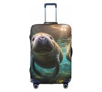 Crazy Save Manatee - Funda elástica para maleta, lavable y resistente a los arañazos, color blanco, X-Large, blanco, X-Large