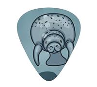 Crazy Save Manatee - Juego de 12 púas para guitarra acústica, guitarra eléctrica, ukelele