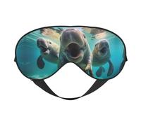 Crazy Save Manatee - Máscara para dormir para dormir para hombre y mujer, máscara para dormir perfectamente bloqueando la luz suave y cómoda para viajar