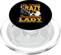 Crazy Saxophone Lady Mujeres Saxofonista Jazz PopSockets PopGrip para MagSafe