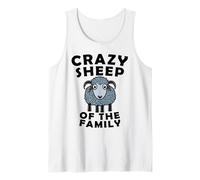 Crazy Sheep of The Family Oveja Divertida Agricultor Camiseta sin Mangas