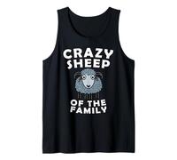 Crazy Sheep of The Family Oveja Divertida Agricultor Camiseta sin Mangas
