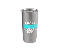 Crazy Snooker Girl 8-Ball Billiards Vaso térmico de acero inoxidable de doble pared