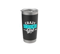 Crazy Snooker Girl 8-Ball Billiards Vaso térmico de acero inoxidable de doble pared
