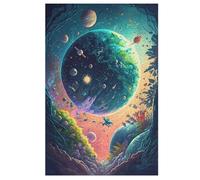 Crazy Space Paisaje Puzzles De 1000 Piezas Para Adultos Y Niños Puzzle Imposible Juguetes De Madera Juego Estimulante (78×53cm)