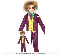 Crazy Villain Joker Disfraz Halloween Niños Traje Morado Talla 3-1 Polyester