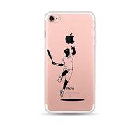 CrazyLemon para la Cubierta de la Funda iPhone 6S iPhone 6, Soft TPU Flexible híbrido Silicone Skin Skin Clear TPU Back Fundas Ultra Delgadas para iPhone 6 6S - Jugar Tenis