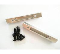 CrazyRacer H-P-I Savage 5.9 K4.6 Flux 86386 102272 Upgrade Parts Aluminum Front or Rear Chassis Joint Bar - Juego de 2 piezas plateadas