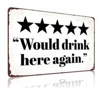 Crazysign - Letrero de hojalata vintage ""Bebera aqu otra vez"" para decoracin de pared de casa, bar, cafetera, 8 x 12 pulgadas (3282)