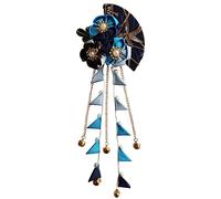 CRB FashionCRB Fashion - Kimono tradicional para mujer y niña, para tsumami Kanzashi, para boda, japonés, asiático, yukata, flor, , , Azul, ]