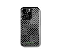 CRBNCNCPT® Carcasa de fibra de carbono para iPhone 13, 14 y 15, funda magnética, tapa dura, color negro, para hombre, mini Pro Max (iPhone 12 Pro Max)