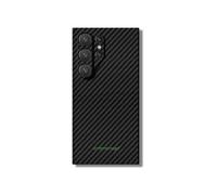 CRBNCNCPT® Carcasa híbrida de carbono x aramida (Kevlar) para Samsung Galaxy S24 Ultra Plus, funda protectora para teléfono móvil, compatible con imán, tapa dura, negra, para hombre (Samsung Galaxy