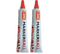 CRC 30161-AB - MARKER BALL Marcador de pintura permanente con bola de acero. Rojo 50 ml (Paquete de 2)