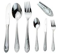 CRC Cubertería de Mesa 30 Piezas Toscana 1285 - Acero Inoxidable 18/10 - Cuchara, Cuchillo, Tenedor, Cucharilla, Tenedor Postre