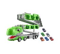 CRDARAAV Divertido transportador de dinosaurio para jardín de infantes, preescolar, niños y niñas, 12 coches