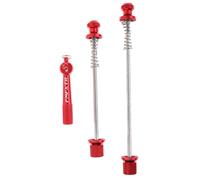 CRDARAAV Juego de pinchos de bicicleta de liberación rápida delanteros y traseros para pinchos de bicicleta de carretera, color rojo