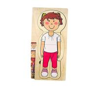 CRDARAAV Rompecabezas de madera para el cuerpo humano, piezas del cuerpo humano, rompecabezas para niños en edad preescolar