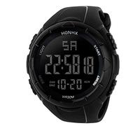 CRDARAAV Unique - Reloj de pulsera digital impermeable para hombre, deportivo, casual, a la moda, para estudiantes, temporizador, negro, as description