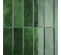 CRE8TIVE Credence Adhesive Marbre Vert Carrelage Adhesif Mural Cuisine Dalle PVC Adhesive Murale Stickers Carrelage Vert Foncé Imperméable Carreaux Métro Adhesif Salle de Bain 4 Pièces 30.5 x 30.5cm