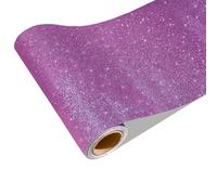 CRE8TIVE Papel pintado autoadhesivo con purpurina violeta, 20 cm x 200 cm, lámina con purpurina autoadhesiva con fina estructura de arena para paredes y muebles, decoración moderna para salón, cocina