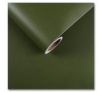 CRE8TIVE Papel Pintado Autoadhesivo Verde Oliva 60cm x 300cm Vinilo Adhesivo para Muebles y Paredes