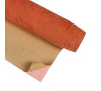 CRE8TIVE Papel pintado naranja de fieltro autoadhesivo para dormitorio, tela de terciopelo grueso, lámina adhesiva para muebles, joyero, encimera, habitación infantil, 30 cm x 200 cm