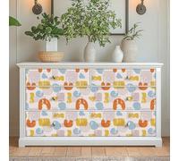 CRE8TIVE Papel Pintado Pared Blanco Abstracto 30.5 x 300cm Vinilo Adhesivo Geometrico Papel Adhesivo para Muebles Autoadhesivo de Líneas Cuadrado Impermeable Vinilo Cocina Baño Encimera Cajón Moderno