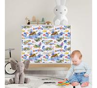 CRE8TIVE Papel Pintado Tortuga Pez Vinilo Adhesivo Infantil Animales Marinos Blanco 30.5 x 300cm Papel Pintado Pared Dormitorio Autoadhesivo Extraíble Vinilos para Muebles Baño Impermeable Armario